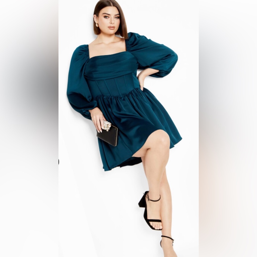 City Chic Flirty Corset Mini Dress, Size 12, NWT
